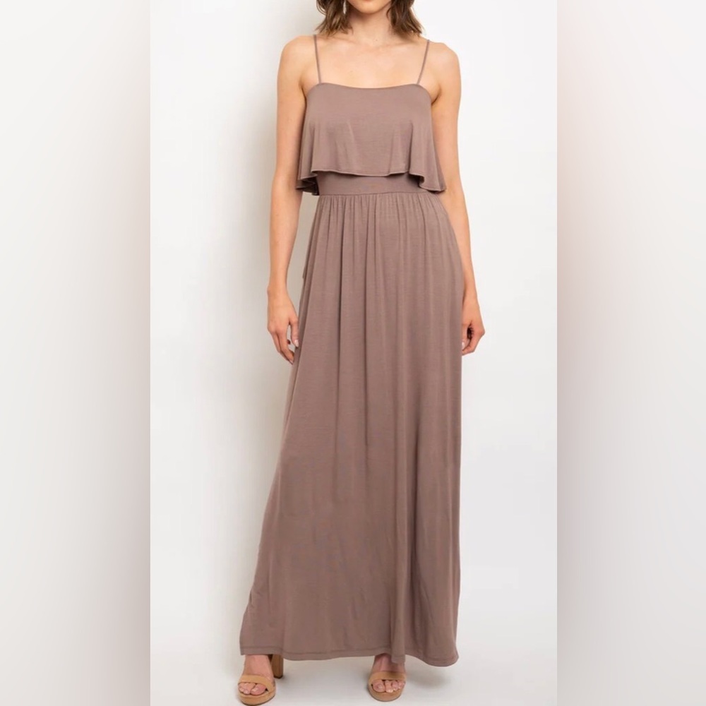 NEW SOLR.H.R WOMEN'S MAXI SPAGHETTI STRAPS DRESS